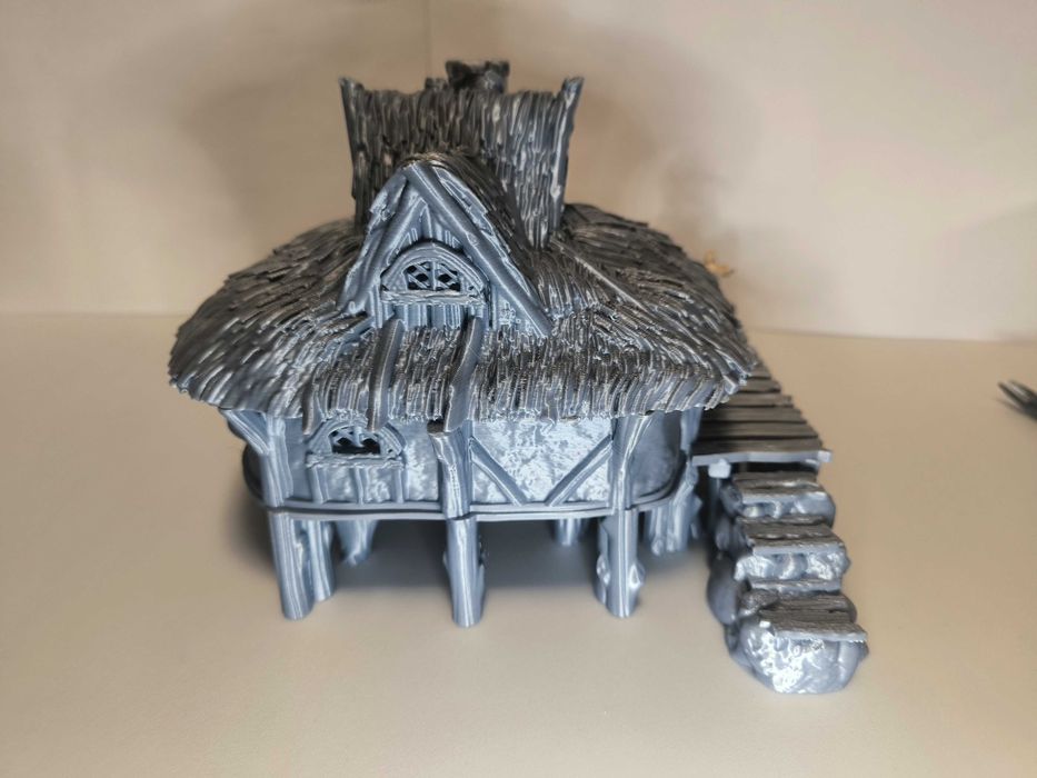 Domek bagienny niziołków 2(Halfling swamp house) makieta diorama D&D