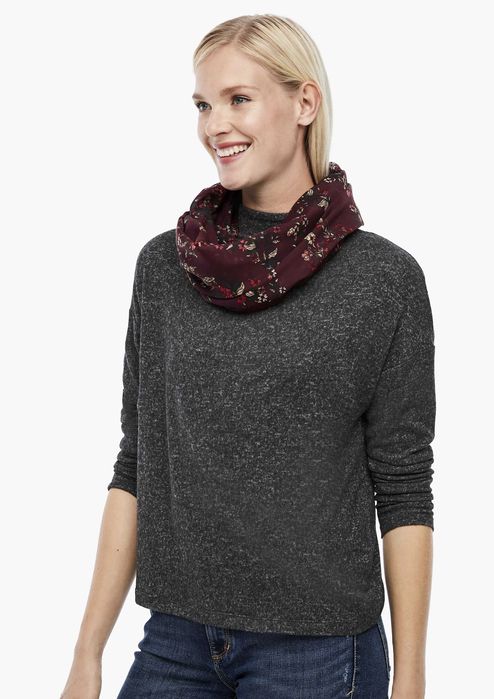 Легкий шарф снуд хомут цветочный принт s.Oliver