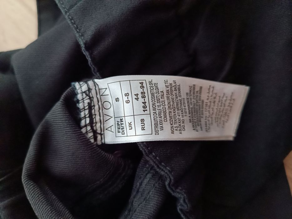Czarne jegginsy z wysokim stanem rurki XS/S 34/36 avon długie