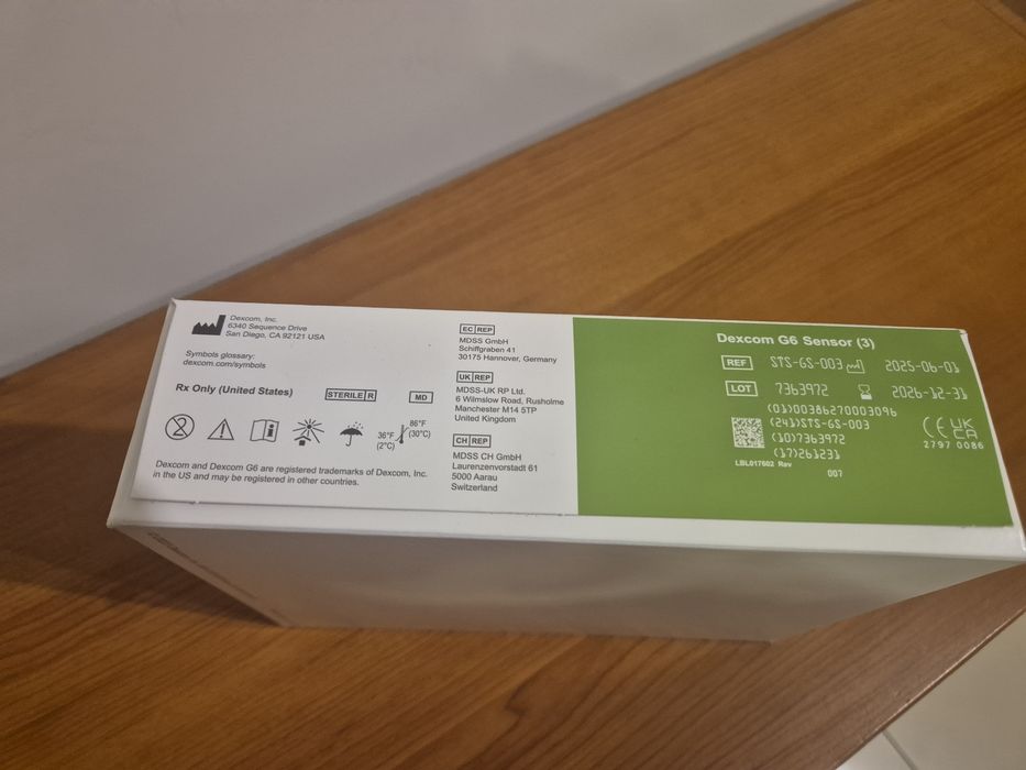 Sensor dexcom G6 nowy 3 sztuki Polska dystrybucja