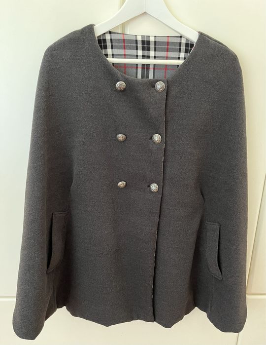 Capa reversível cinza e xadrez NOVA