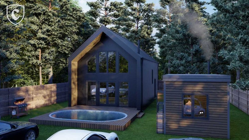 КМ Drevo Homes. Будинок у сосновому лісі з басейном і банею, Вища Дубечня - View 2
