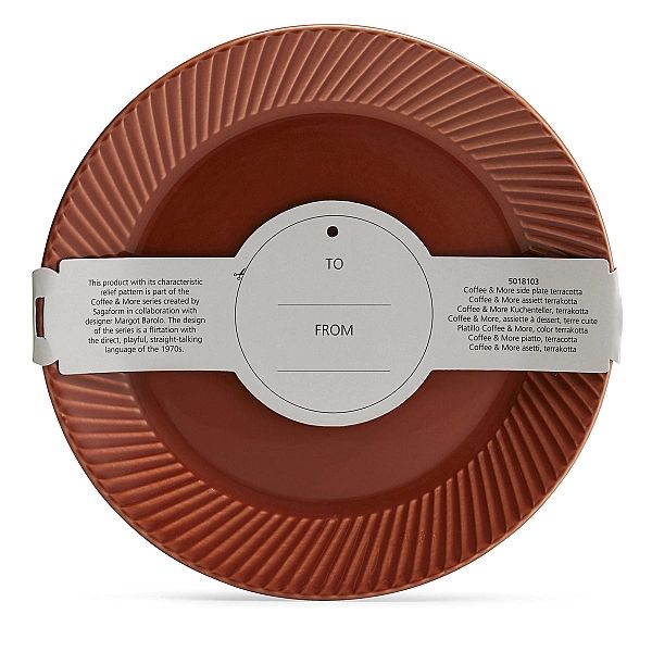 Talerz Sagaform Coffee, czerwony, ceramika, śred. 20 cm