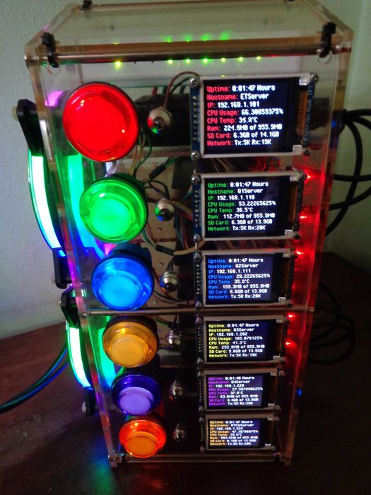[Usado] Cluster custom-made com 6 placas Raspberry Pi 3B