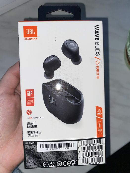 Бездротові наушники JBL Wave Buds 2 Black