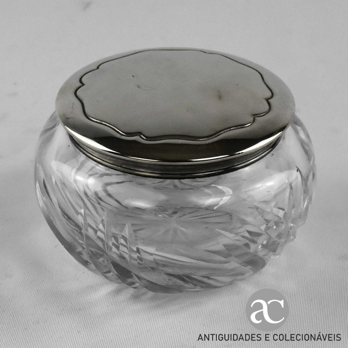 Caixa / Guarda-joias Cristal e Alpaca