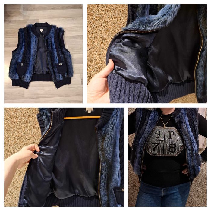 Красивая меховая жилетка утепленная безрукавка с мехом