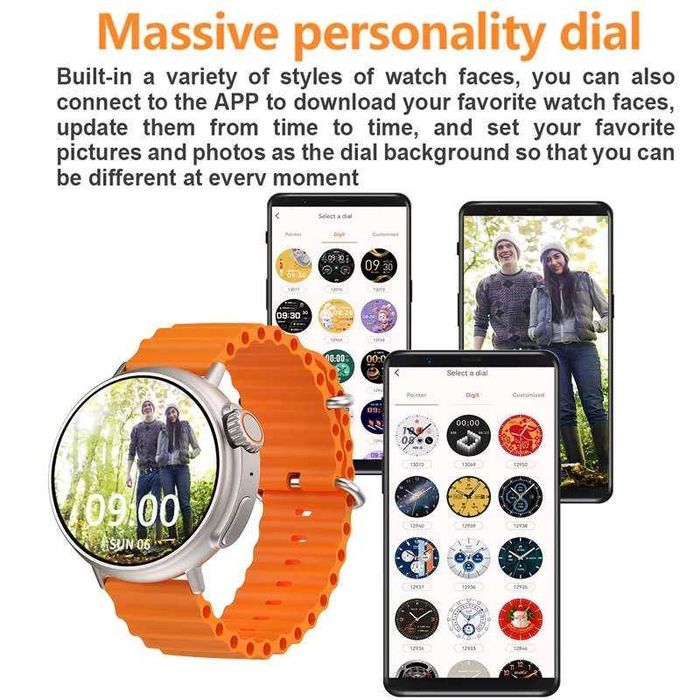 Smartwatch Z78 monitoring cukru, tętna, ciśnienia, O2, PL