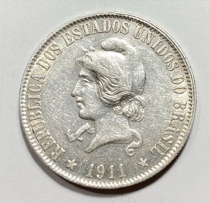 Moeda 1783 Brasil 2000 Reis 1911 Prata