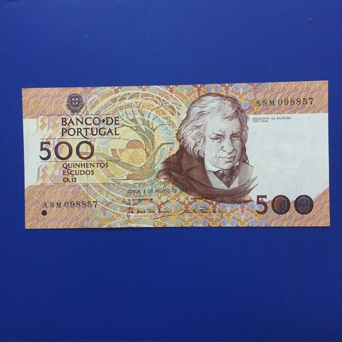 nota 500 escudos 04/08/1988 Mouzinho da Silveira