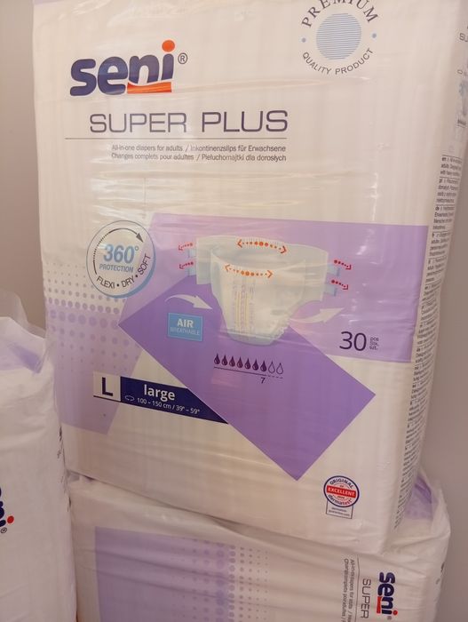 Pieluchomajtki Seni Super Plus L 30 szt. 3 nowe