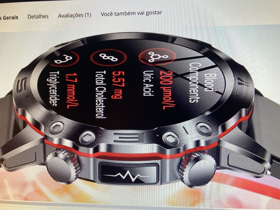 Smart Watch ET- 482.  Aplicações p/controlo de saúde. Excelente!