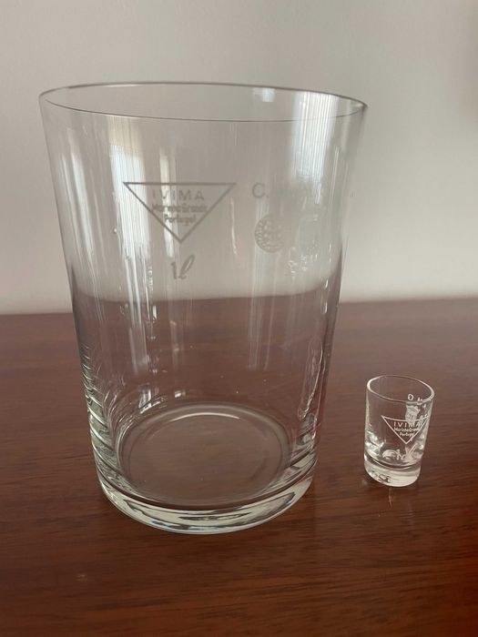 Conjunto Raro de 10 Copos de Aferição IVIMA - C.M. Marinha Grande (Torre Completa)