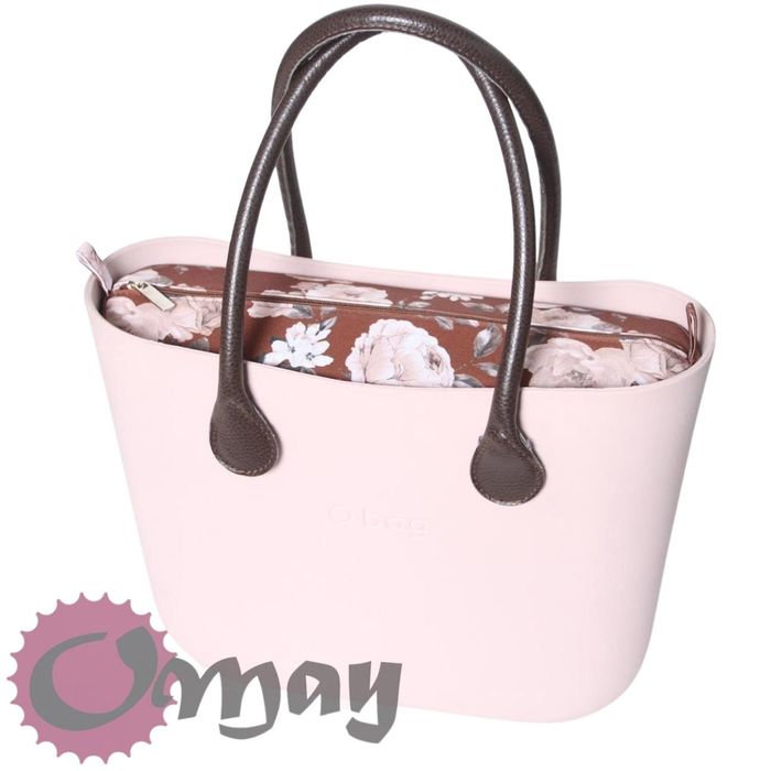 organizer do OBAG STANDARD cudne róże beż brąz 2 kieszenie wkład OMAY