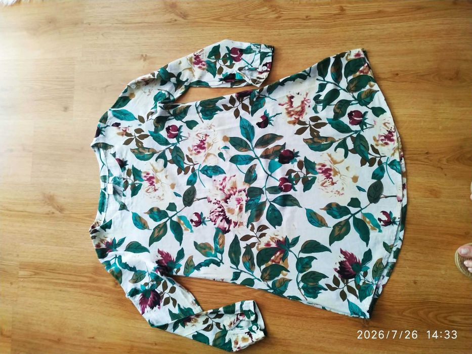 Sukienka tunika kwiaty bawełna XL 42
