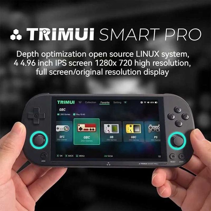 Портативная игровая консоль Trimui smart pro+карта 128 гб с играми