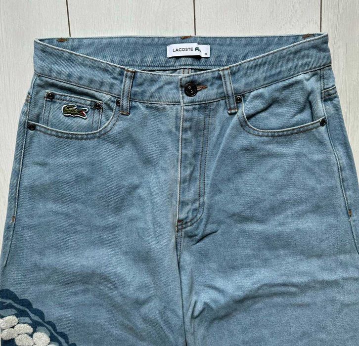 Джинси Lacoste з вишитим логотипом(36, 38).