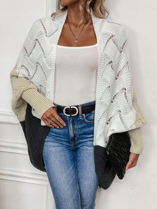 Kardigan Bez Zapięcia Oversize Casual Shein L 40