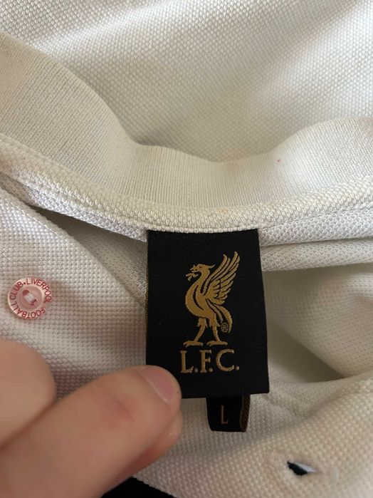 Koszulka polo biała - LIVERPOOL FC - M/L - OKAZJA
