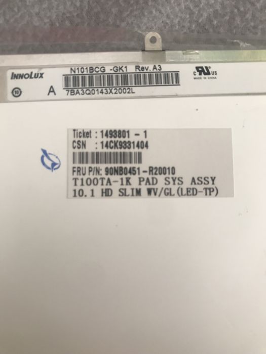 ekran laptop tablet T100TA