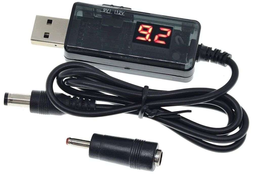 Кабель USB перетворювач 5В на 9В або 12В