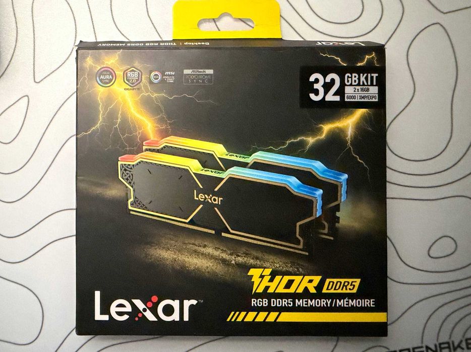 ‼️Оперативная память DDR5 Lexar THOR Black RGB GEN1 32 GB (2x16) 6000MHz, CL38, TAIWAN‼️