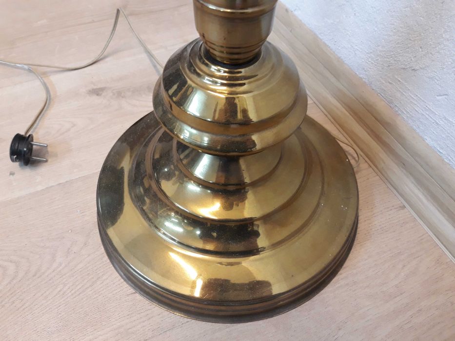 Lampa podłogowa a'la świecznik złota bez abażuru 135 cm