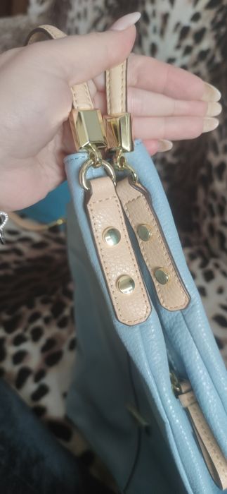 Pojemna torba torebka do ręki Anne Klein groszki