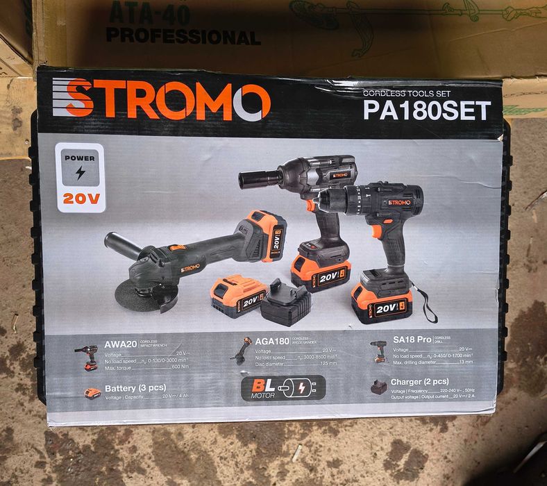 Акумуляторна болгарка Stromo AGA-216 тушка або комплект