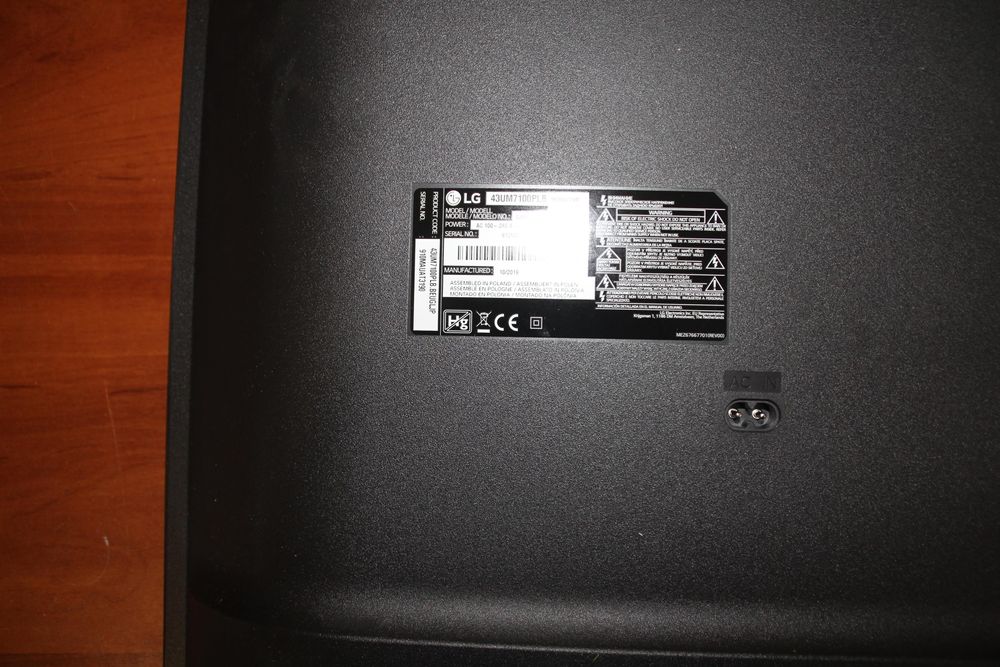 Битый экран 43" LG 43UM7100PLB разбираю. EAX67209001(1.5),
