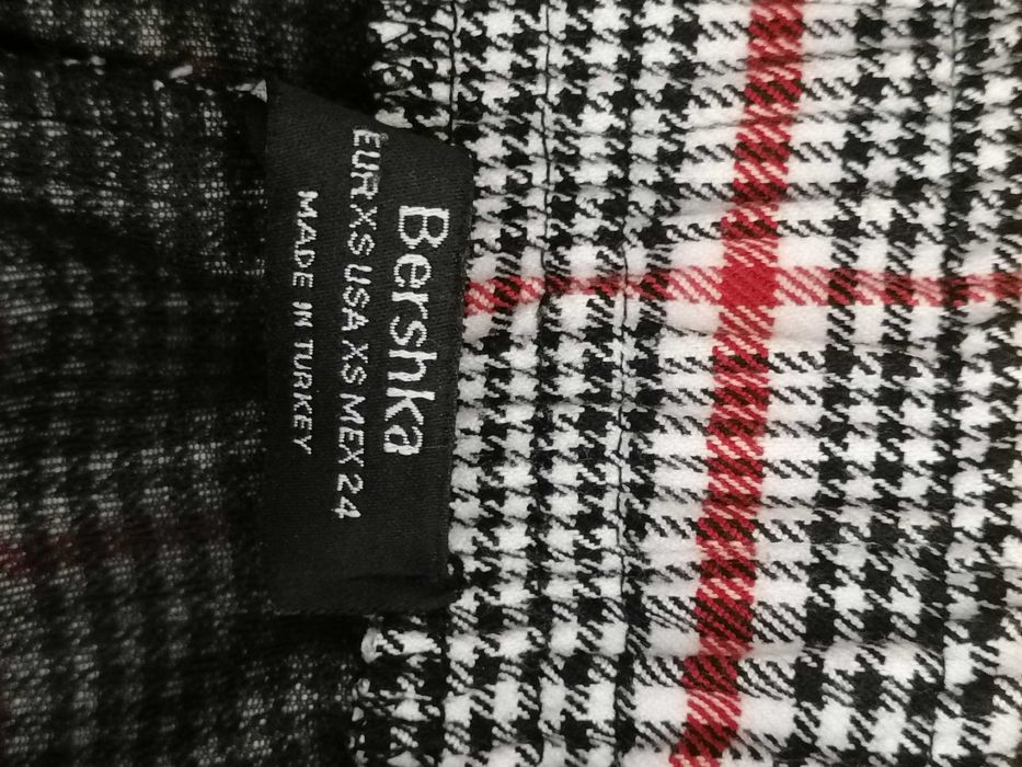 Bershka, spódnica mini, krata