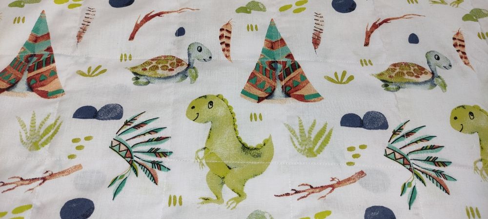 Kołderka obciążeniowa - sensoryczna DINOZAURY, TIPI 2100 g. 125x80 cm