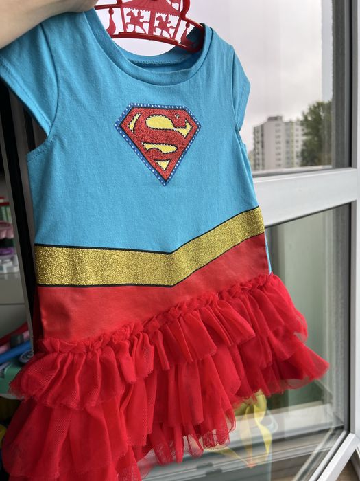 Supermenka Superbohaterka strój karnawałowy bal przebierańców