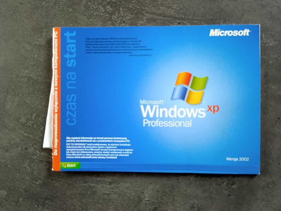 Microsoft WindowsXP Professional wersja 2002