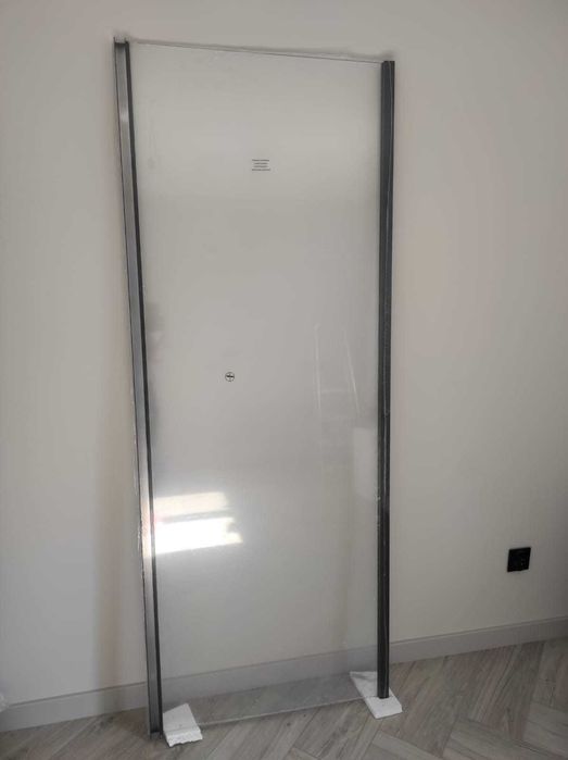 Bok od kabiny New Trendy Prime 120x80 czarna prawa d-0321a/d-0128b