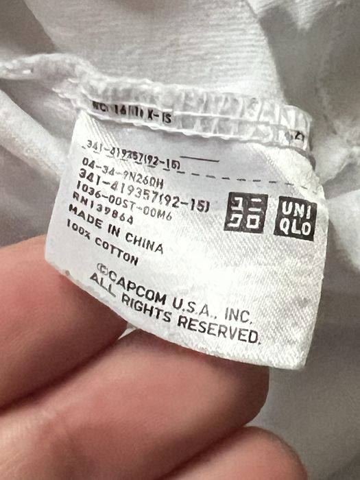 UNIQLO (XL) Capcom Street Fighter чоловіча футболка біла