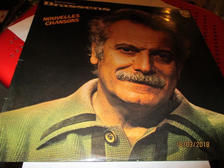 3 discos de vinil - Jacques Brel e Georges Brassens