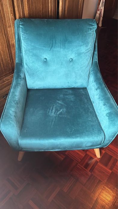 Poltrona Azul em Veludo