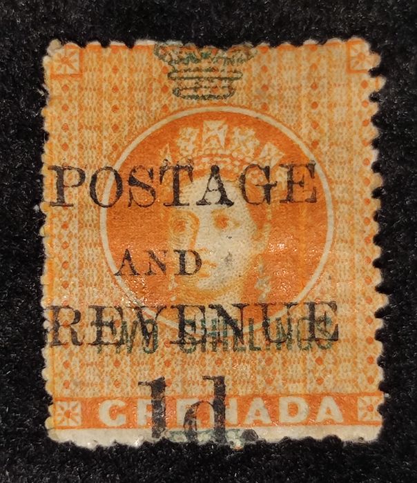 1888–1890. Гренада. Марка британської колонії з профілем королеви Вікторії.