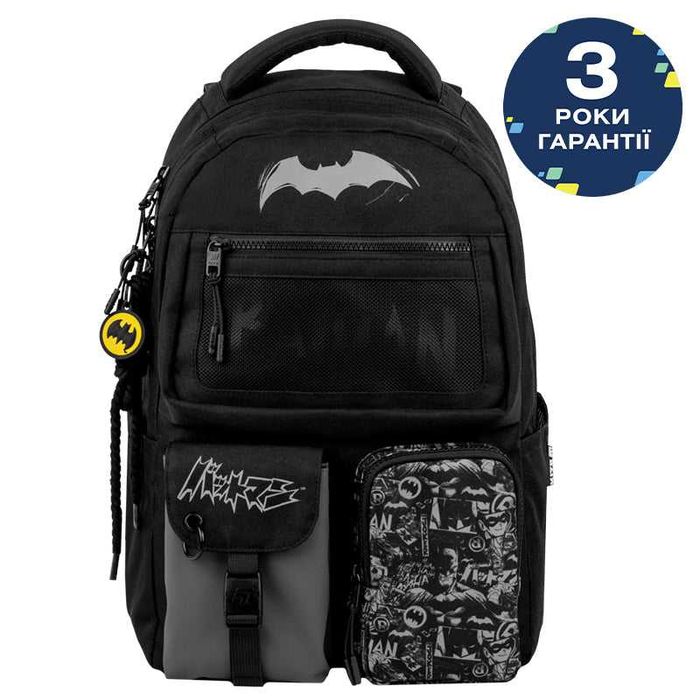 New 2026. Рюкзак Kite Education teens DC Comics DC26-2587M чорний зріст від 130см