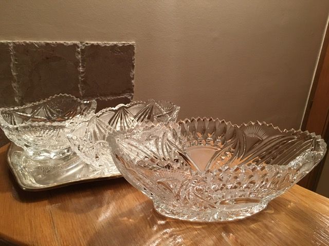 Конфетницы, вазы из хрусталя