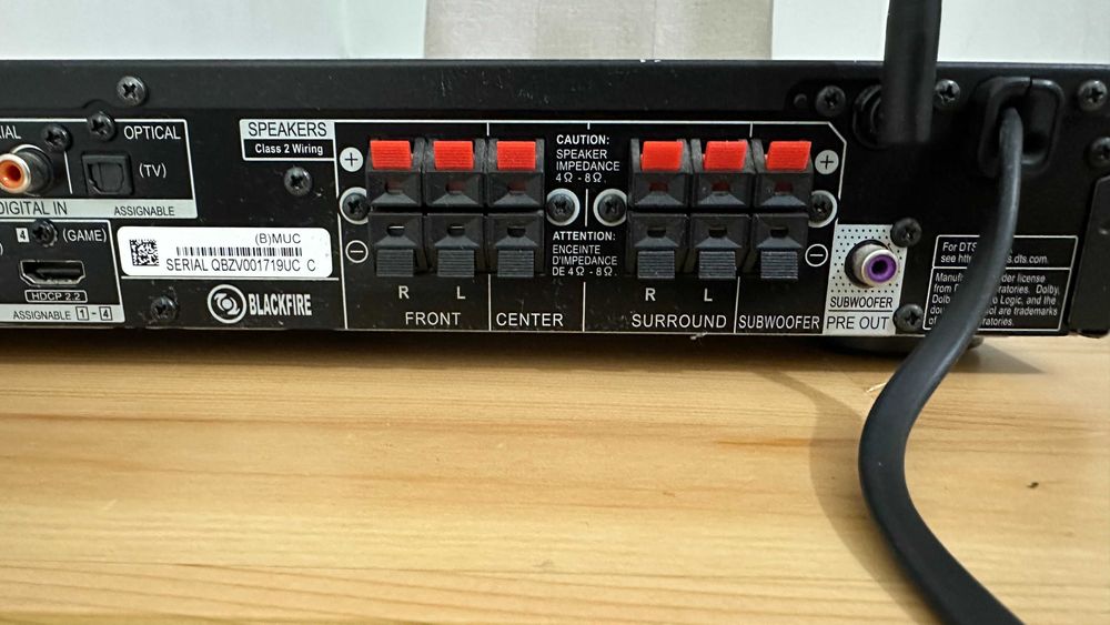 Pioneer VSX-S520 Recetor AV 5.1 (Wi-Fi, Bluetooth, 4K - Edição Slim