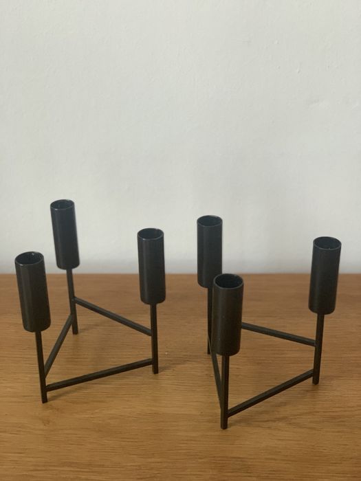 H&M Home 2 świeczniki metalowe czarne