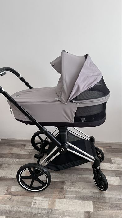 Cybex Priam 4.0 коляска 2 в 1 Mirage Grey шасі Chrome Black