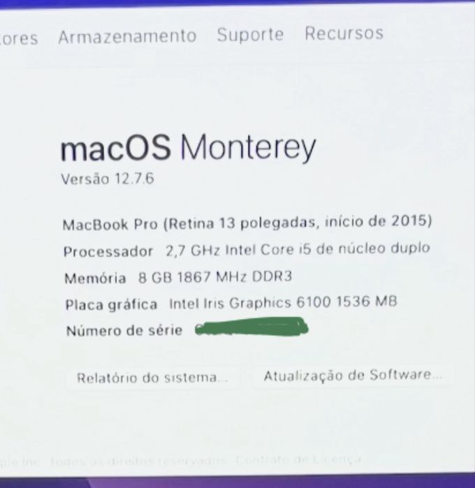 Macbook Pro (Retina 13”, inicio de 2015)