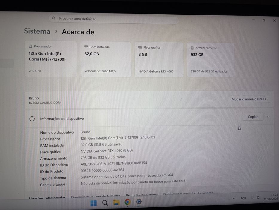 Torre Gamer NOVA i7, 32gb, 1t ssd, rtx 4060