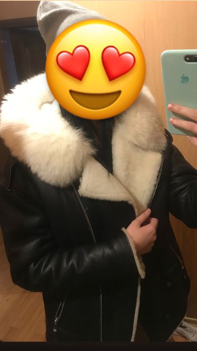 Зимова куртка,кожана