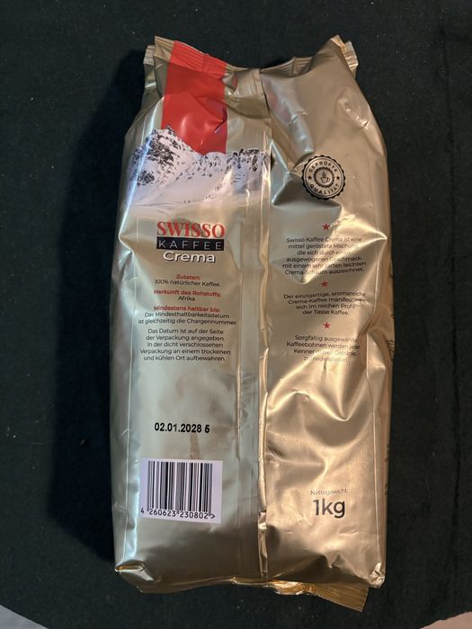 Kawa ziarnista Swisso Kaffee crema 1 kg - 3 opak