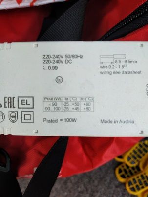 драйвер Tridonic LED DRIVER 100 W 24в умный дом