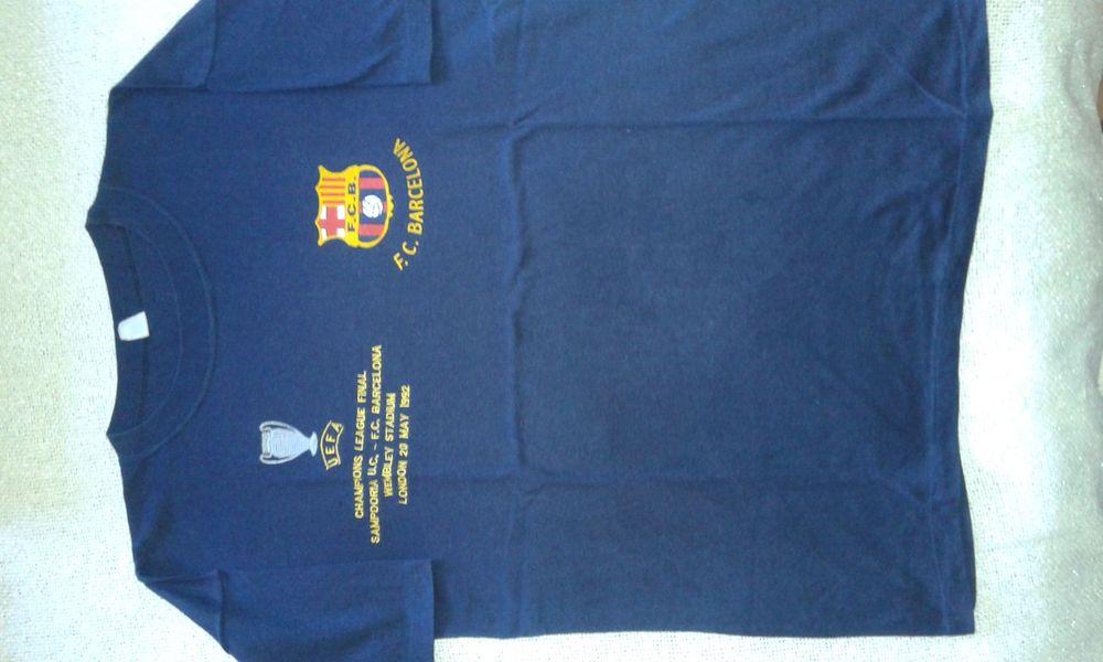 Camisola F.C.Barcelona, comemorativa da primeira conquista da Champions League em 1992, Estádio de Wembley Barcelona vs Sampdoria, tamanho M